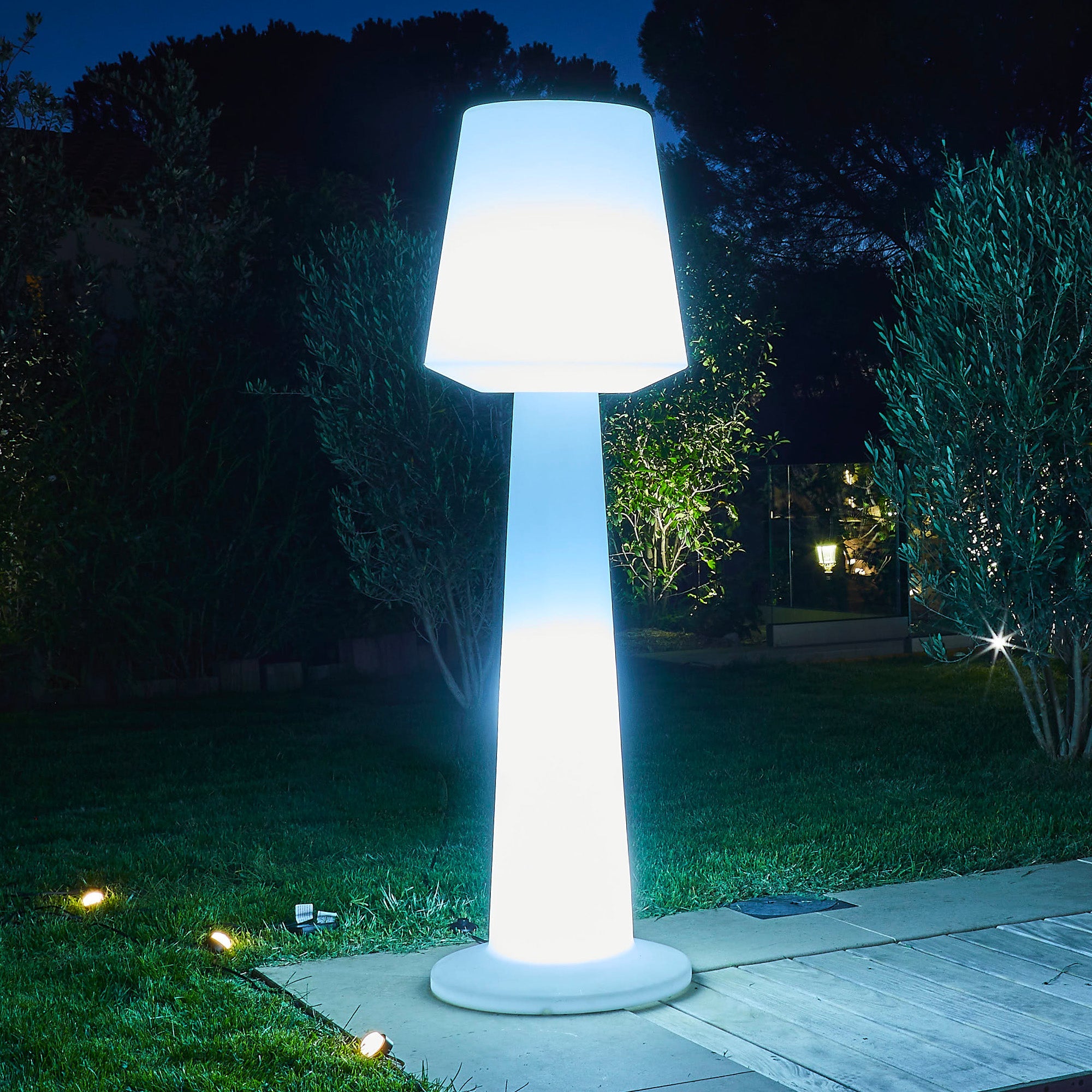 Austral - Lampadaire Filaire - Polyéthylène - Blanc