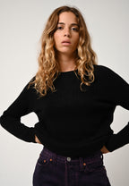 Jersey de cuello redondo - Daria - Negro