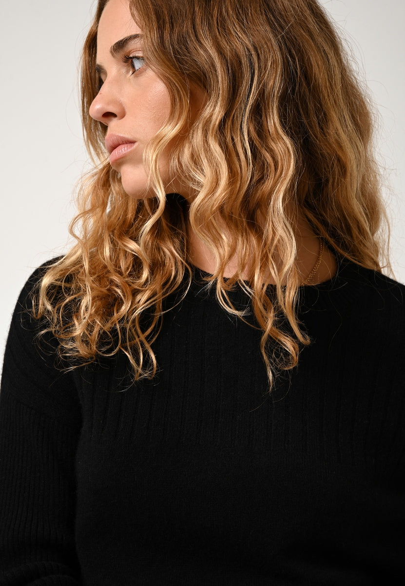 Jersey de cuello redondo - Daria - Negro