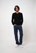 Pull Col V - Agel - Noir