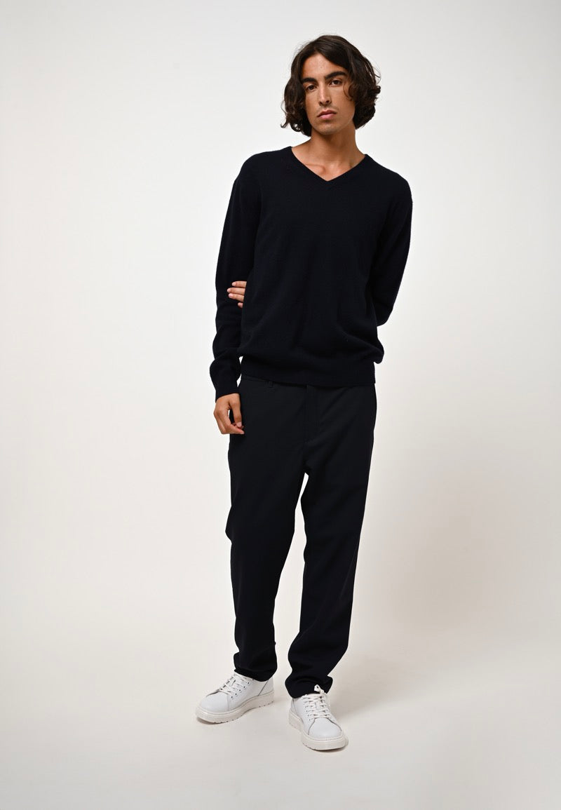 V-Neck Jumper - Agel - Navy