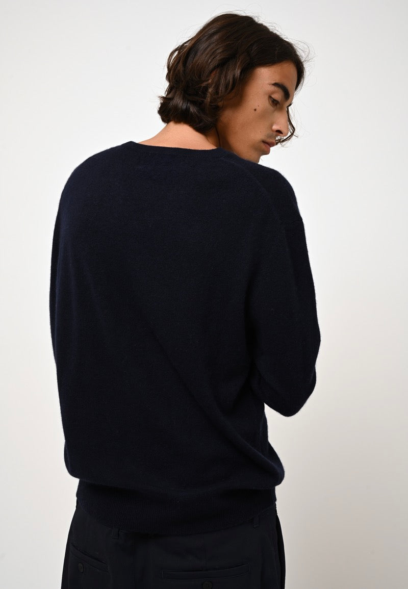 V-Neck Jumper - Agel - Navy
