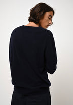 V-Neck Jumper - Agel - Navy