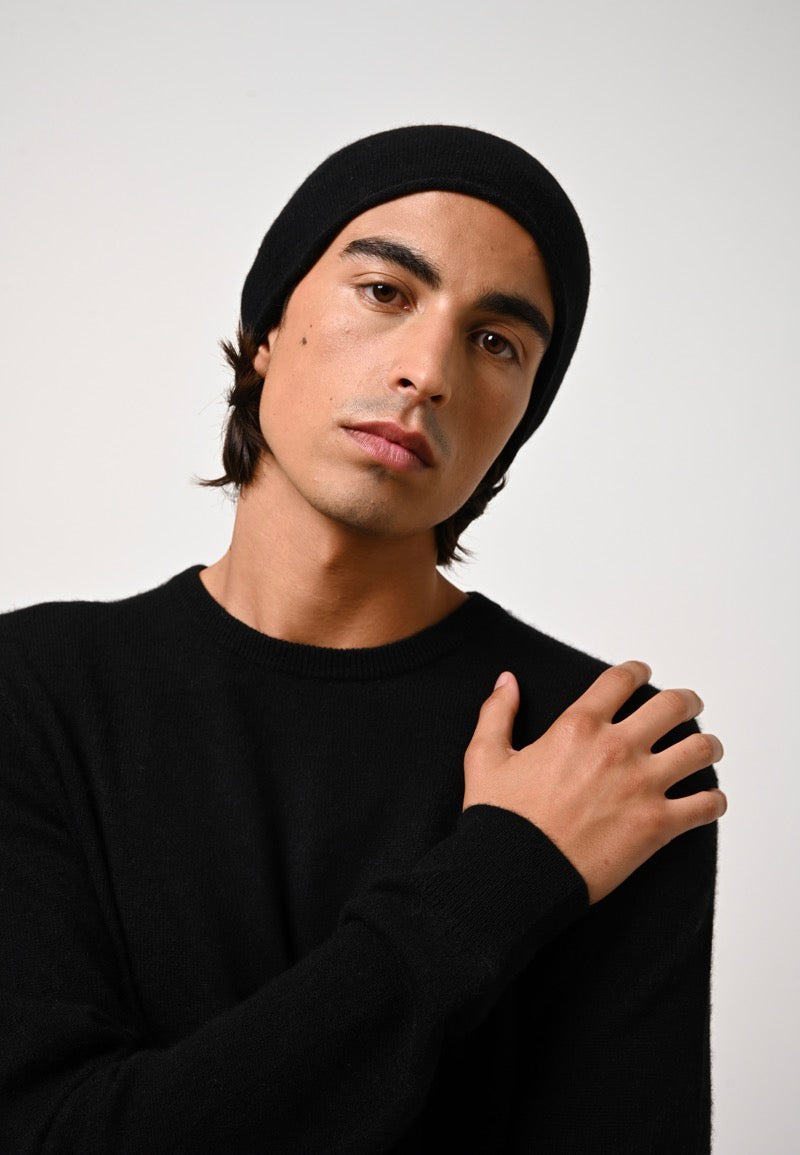 Aiglière Round-Neck Jumper - Black - 100% 2-Ply Cashmere