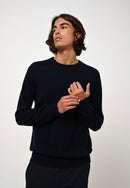 Pull Col Rond Aiglière - Navy - 100% Cachemire 2 Fils - Homme