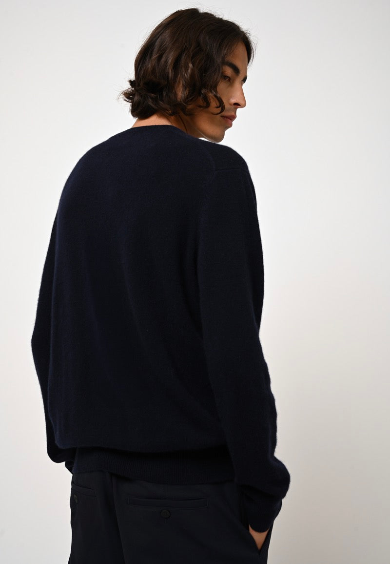 Round Neck Jumper - Aiglière - Navy