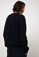 Pull Col Rond Aiglière - Navy - 100% Cachemire 2 Fils - Homme