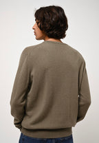 Pull Col Rond - Aiglière - Kaki