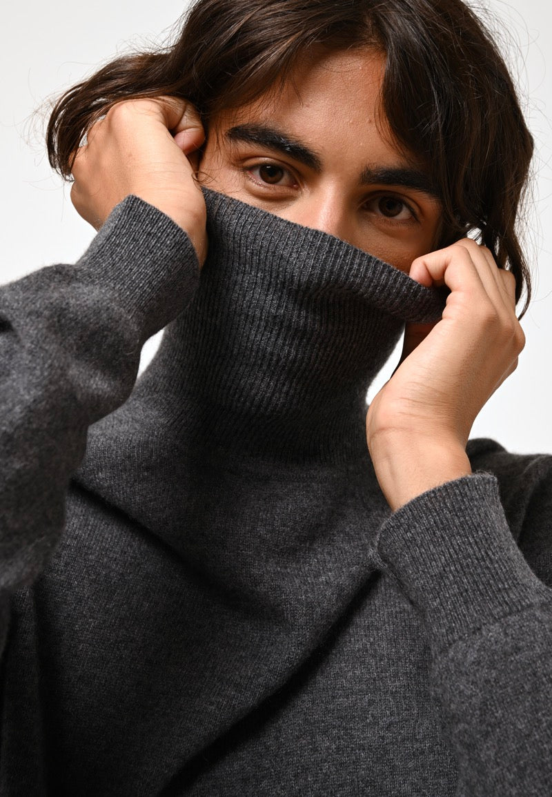 Roll-Neck Jumper - Bange - Anthracite Marl
