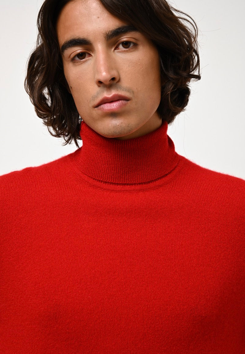Roll-Neck Jumper - Bange - Red