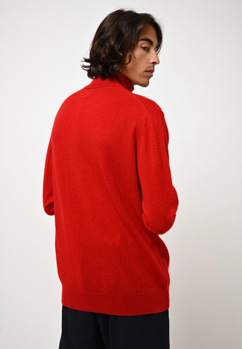 Roll-Neck Jumper - Bange - Red