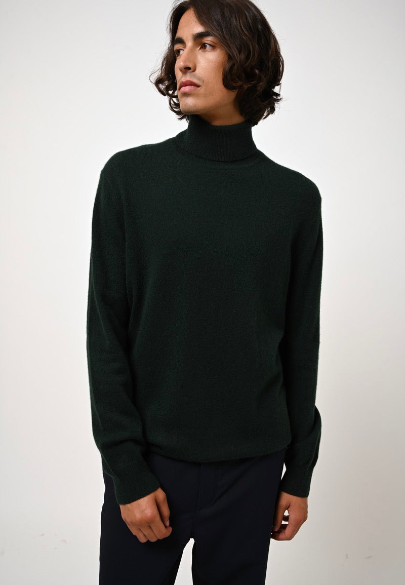 Bange Roll-Neck Jumper - Cypress - 100% 2-Ply Cashmere