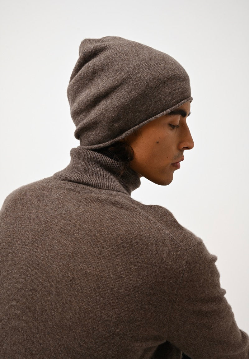 Pull Col Roulé - Bange - Taupe Chiné