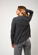 Cardigan Col Rond - Caron - Anthracite Chiné