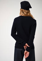 Cardigan Col Rond - Caron - Navy