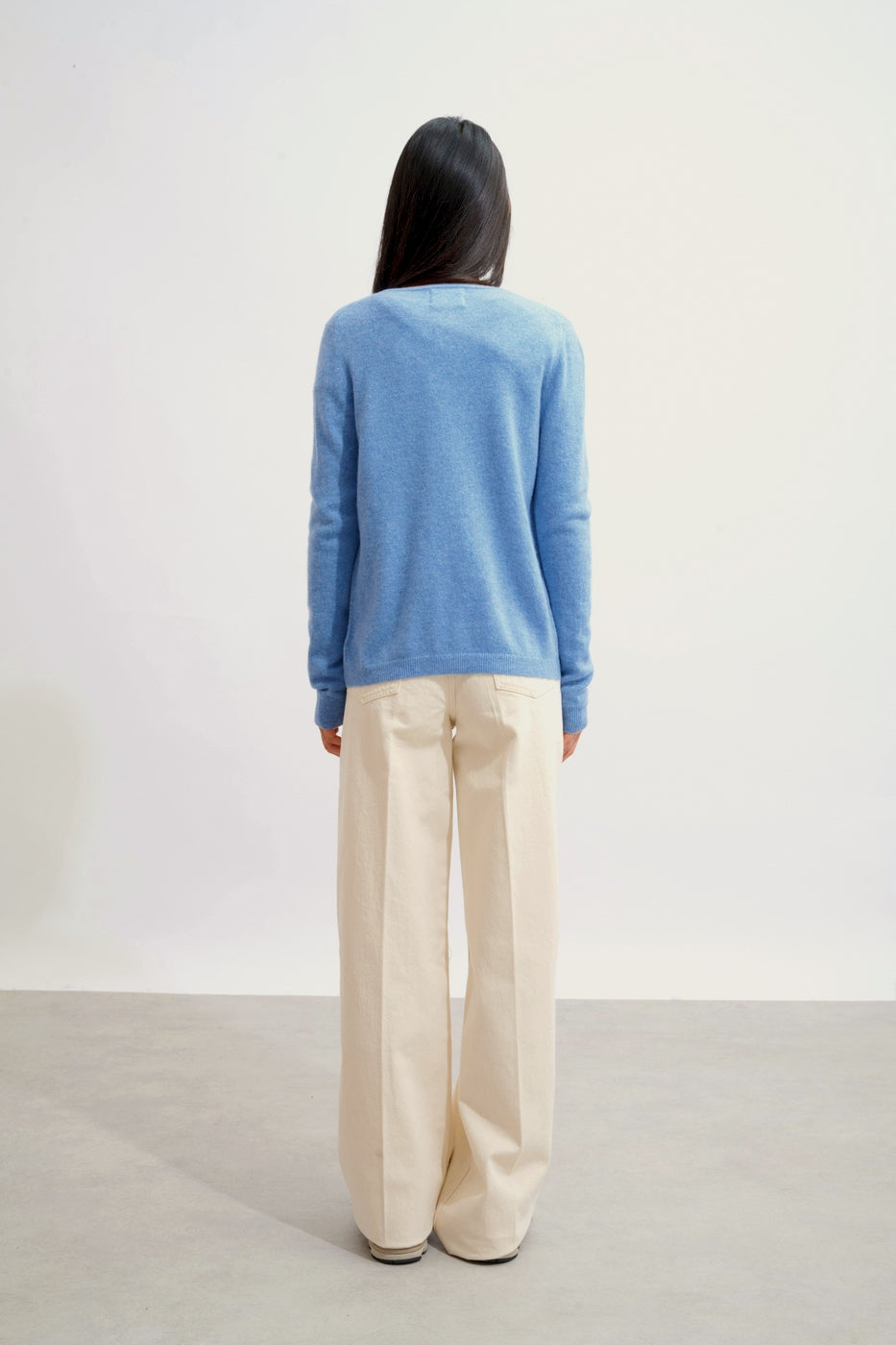 Cardigan Col Rond - Caron - Sky
