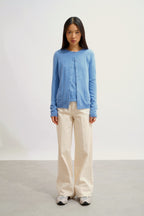 Cardigan Col Rond - Caron - Sky