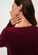 Cardigan Col Rond - Caron - Bordeaux