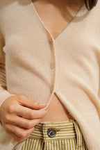 Cardigan Col V - Chalais - Sable
