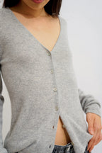 V-Neck Cardigan - Chalais - Marl Cloud