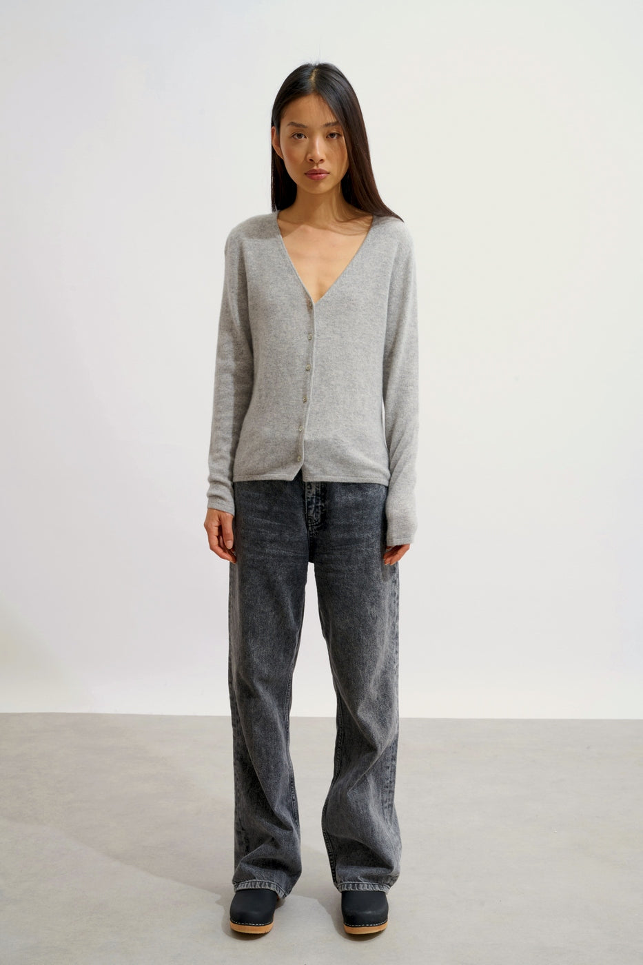 V-Neck Cardigan - Chalais - Marl Cloud