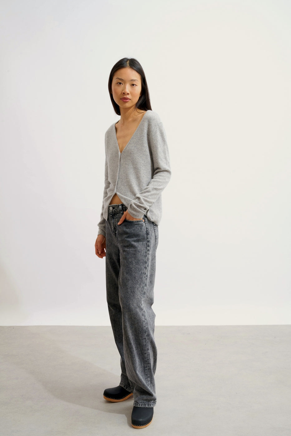 V-Neck Cardigan - Chalais - Marl Cloud
