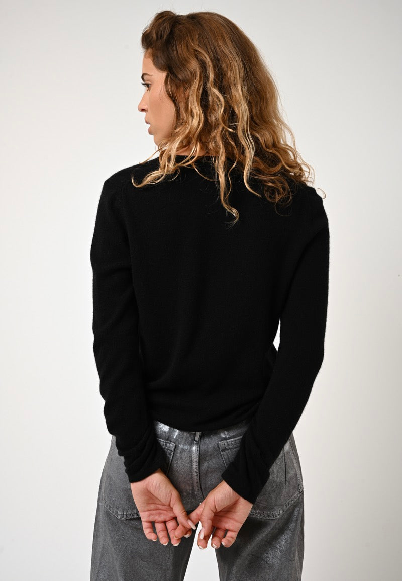 Cardigan Col V - Chalais - Noir