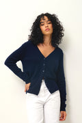 V-Neck Cardigan - Chalais - Navy