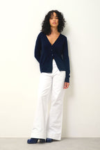 V-Neck Cardigan - Chalais - Navy