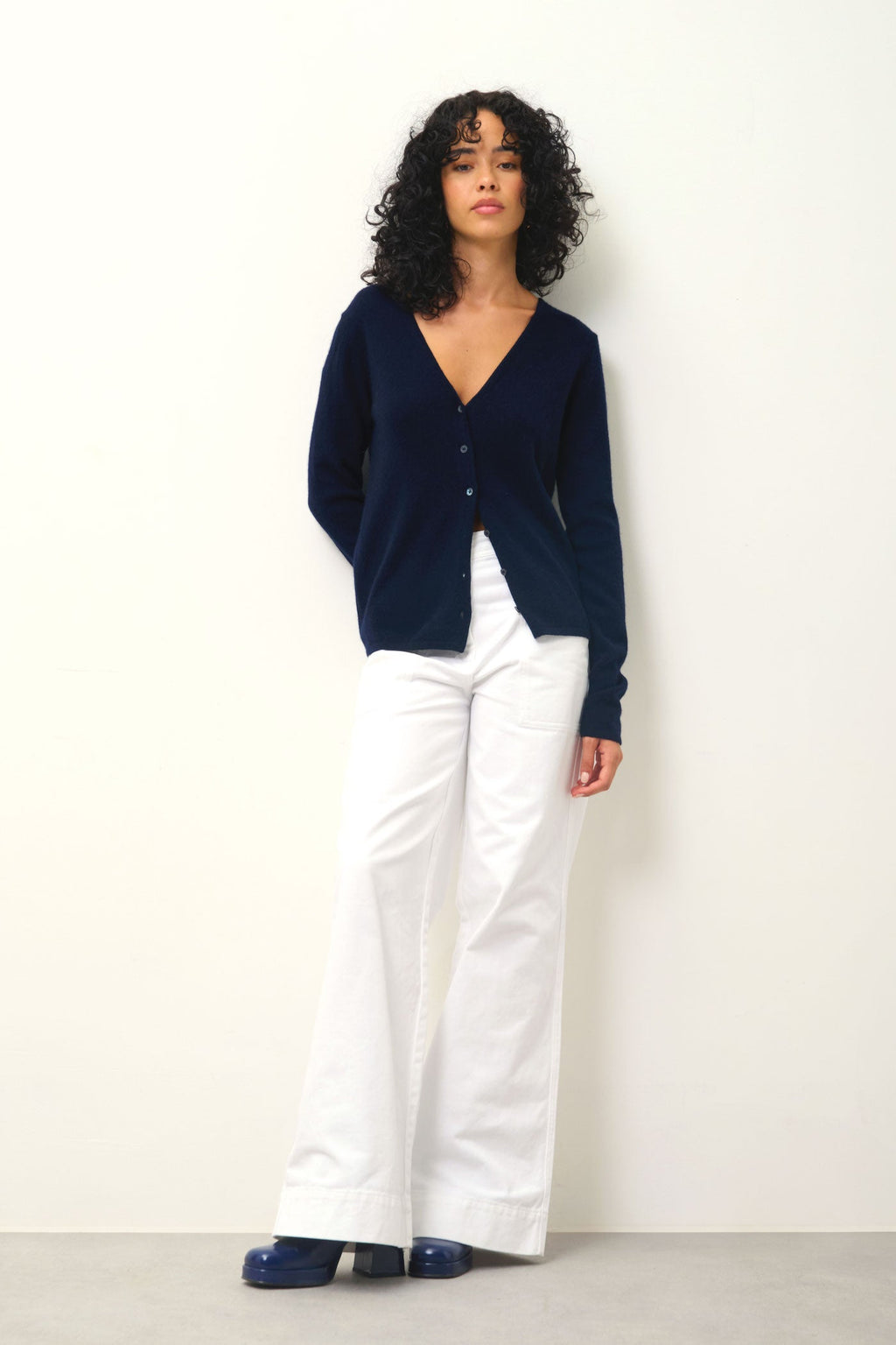 Cárdigan Cuello V - Chalais - Navy