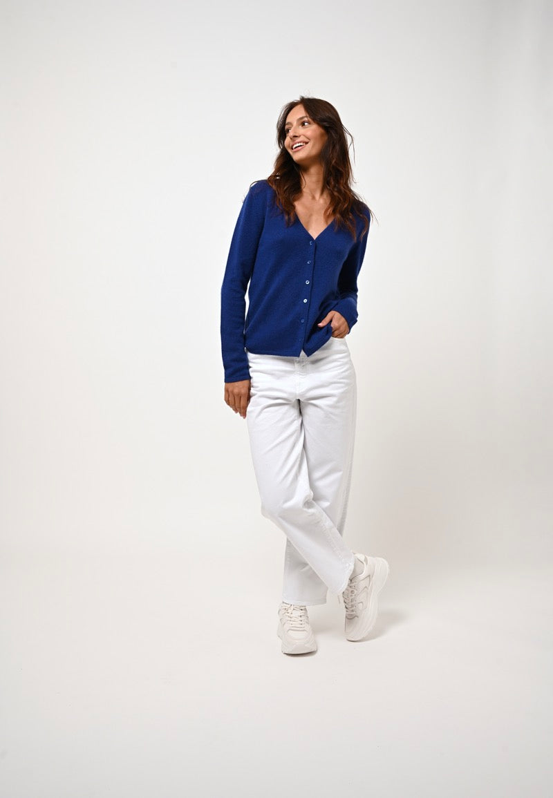 V-Neck Cardigan - Chalais - Ultramarine