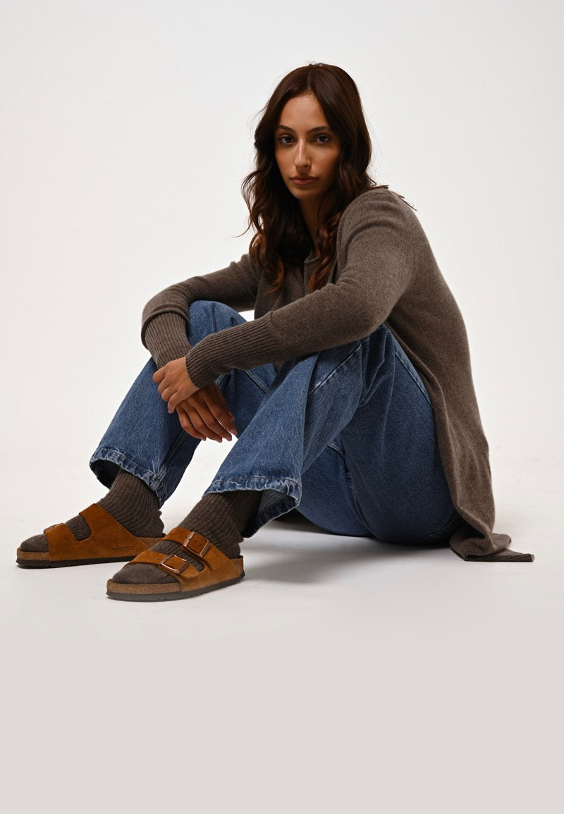 Veste Longue - Chésery - Taupe Chiné