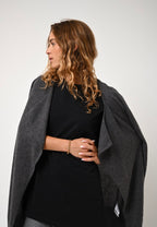Chaqueta Larga - Chésery - Antracita Jaspeado