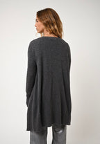 Chaqueta Larga - Chésery - Antracita Jaspeado