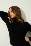 Pull Col Roulé - Bise - Noir