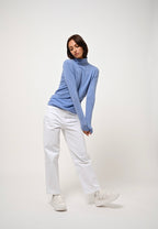 Roll-Neck Jumper - Bise - Sky