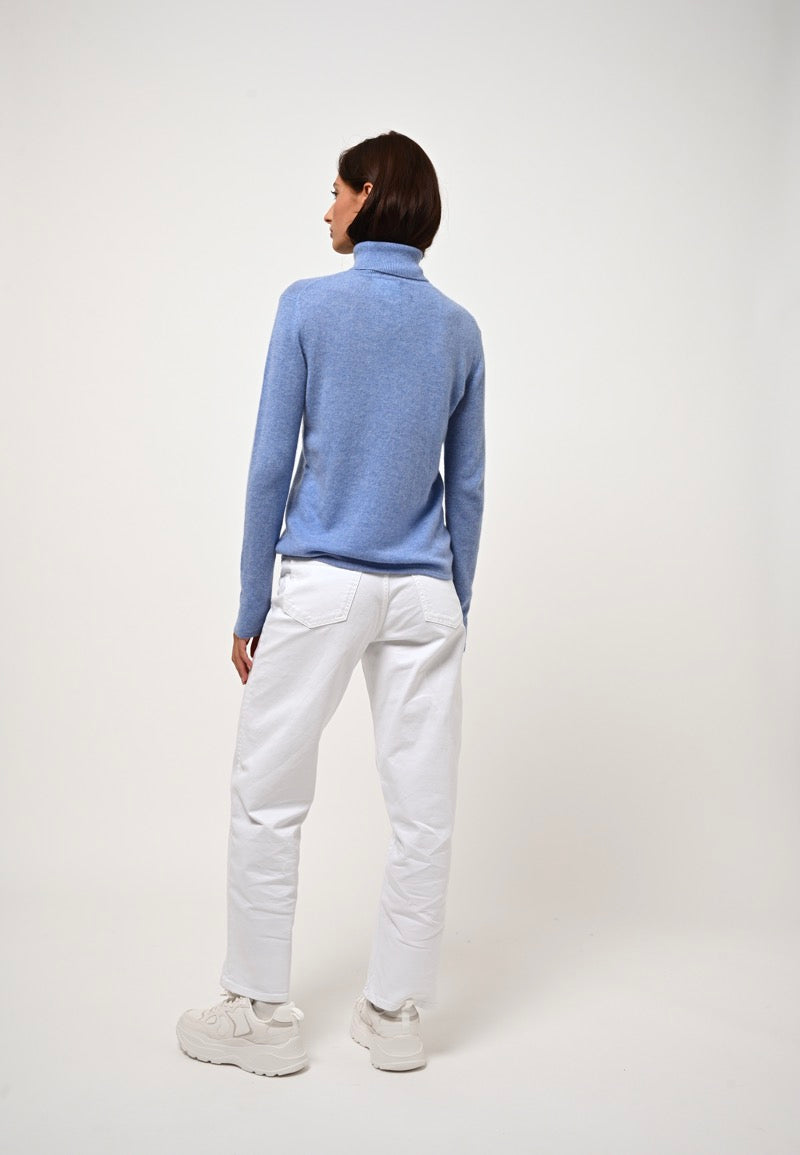 Roll-Neck Jumper - Bise - Sky