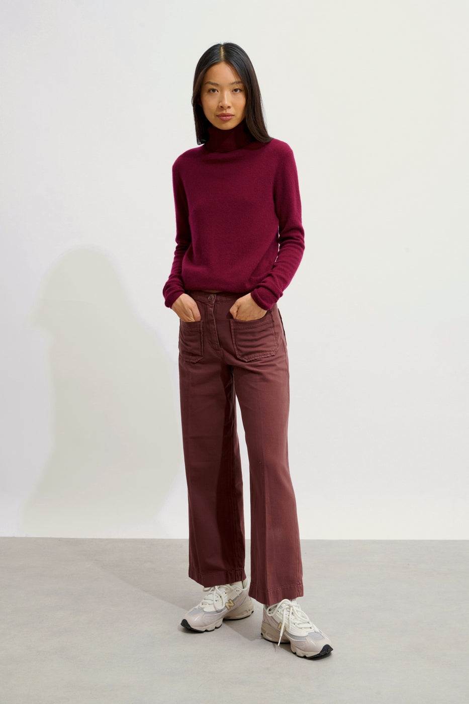Jersey de Cuello Vuelto - Bise - Burdeos
