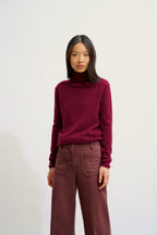 Jersey de Cuello Vuelto - Bise - Burdeos