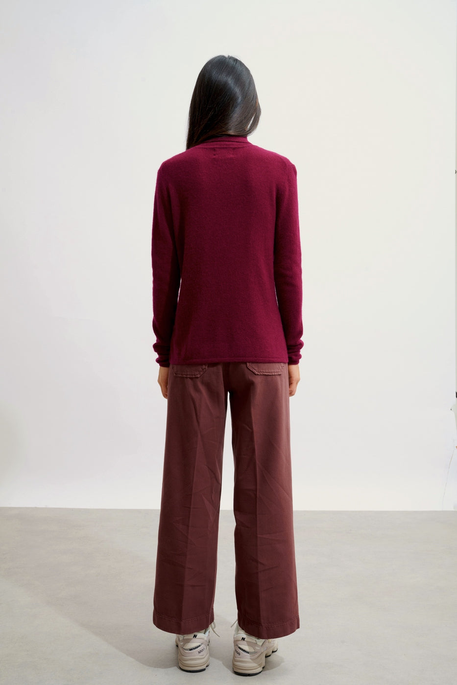 Jersey de Cuello Vuelto - Bise - Burdeos
