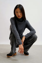 Roll-Neck Jumper - Bise - Heathered Anthracite