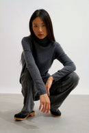 Pull Col Roulé - Bise - Anthracite Chiné