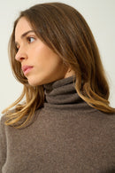 Pull Col Roulé - Bise - Marron