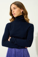 Pull Col Roulé - Bise - Navy