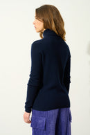 Pull Col Roulé - Bise - Navy