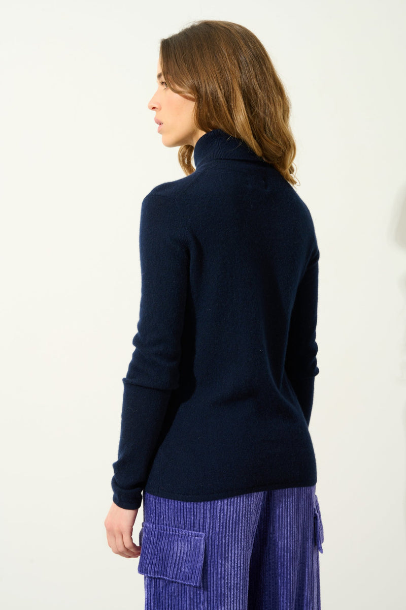 Pull Col Roulé - Bise - Navy