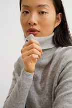 Turtleneck Sweater - Bise - Heather Cloud