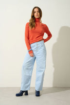Jersey de Cuello Vuelto - Bise - Naranja Jaspeado