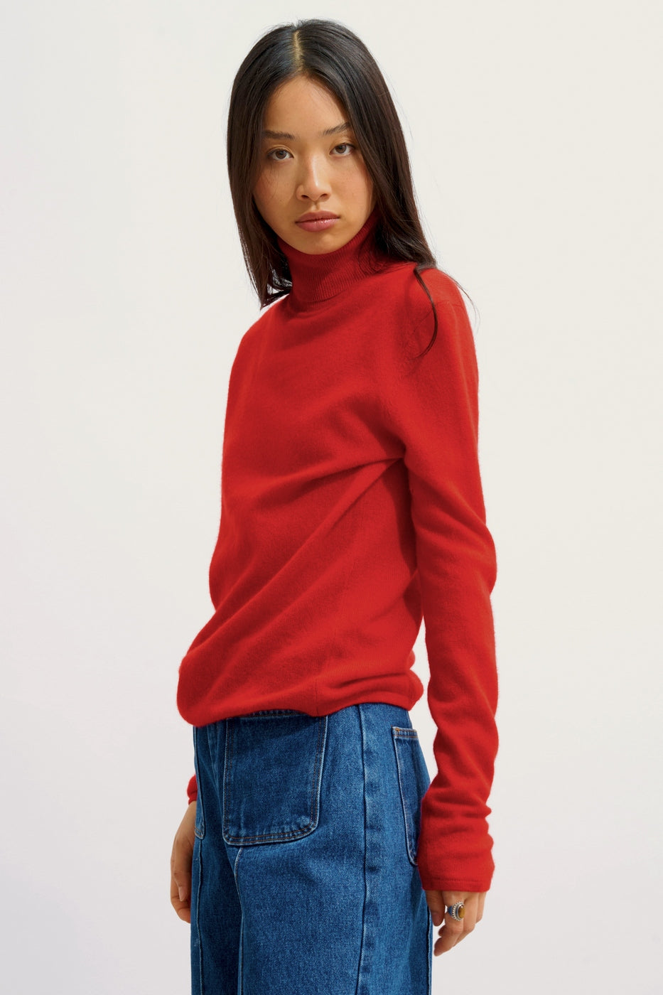 Roll-Neck Jumper - Bise - Red