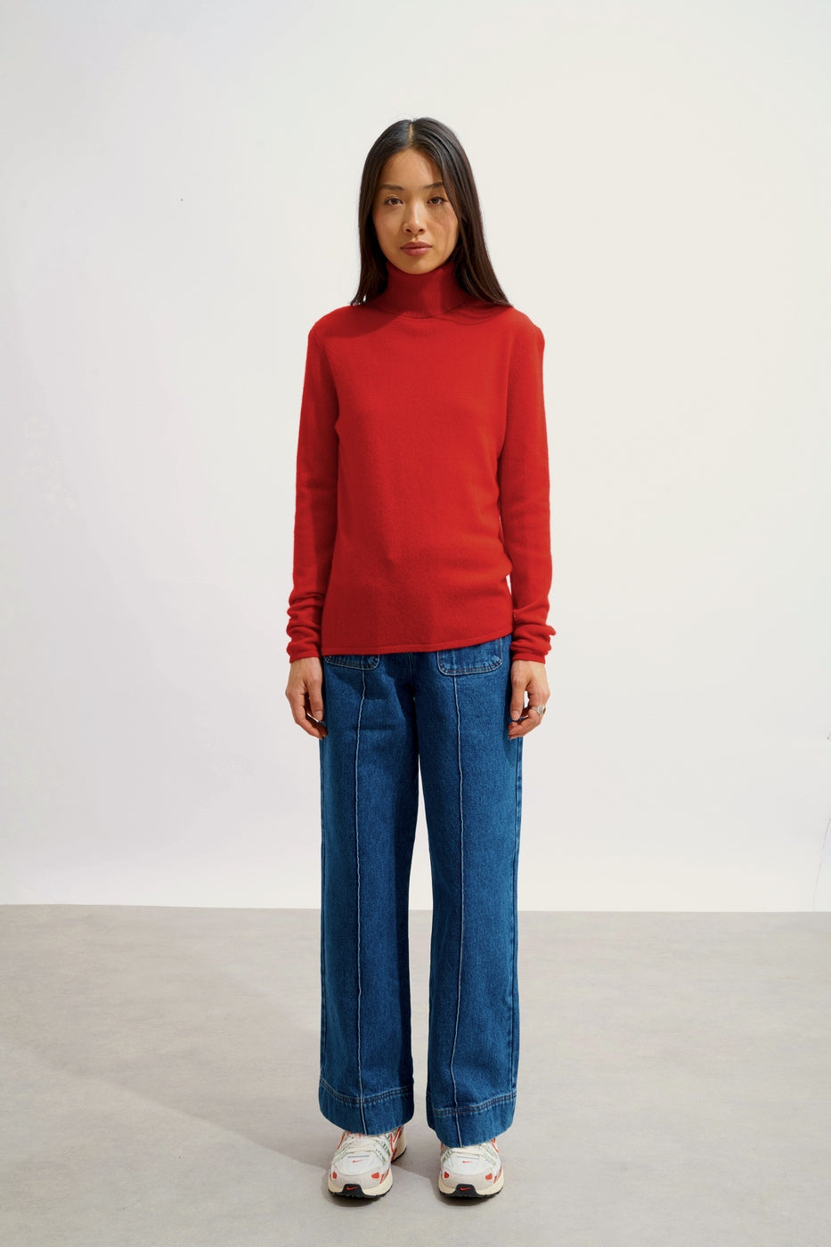 Roll-Neck Jumper - Bise - Red